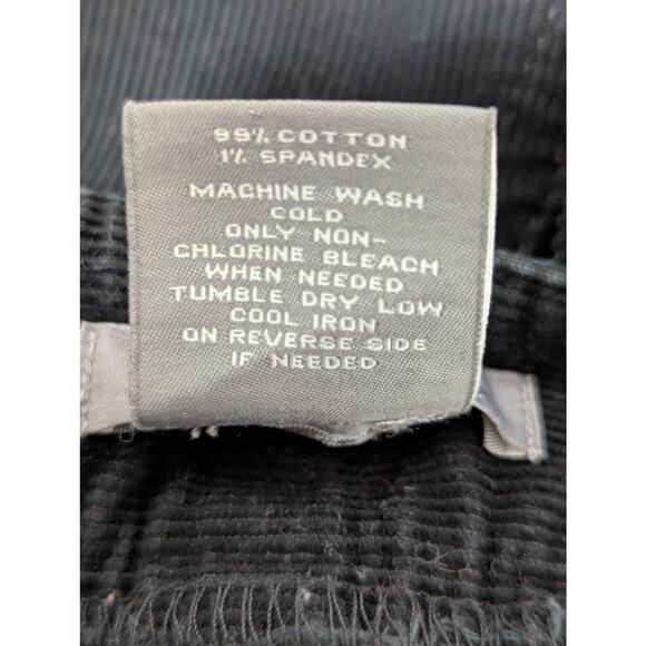 ANN TAYLOR! SIGNATURE FIT BLACK FINE WALE CORDUROY STRAIGHT LEG TROUSERS! SZ 6 - Picture 9 of 10